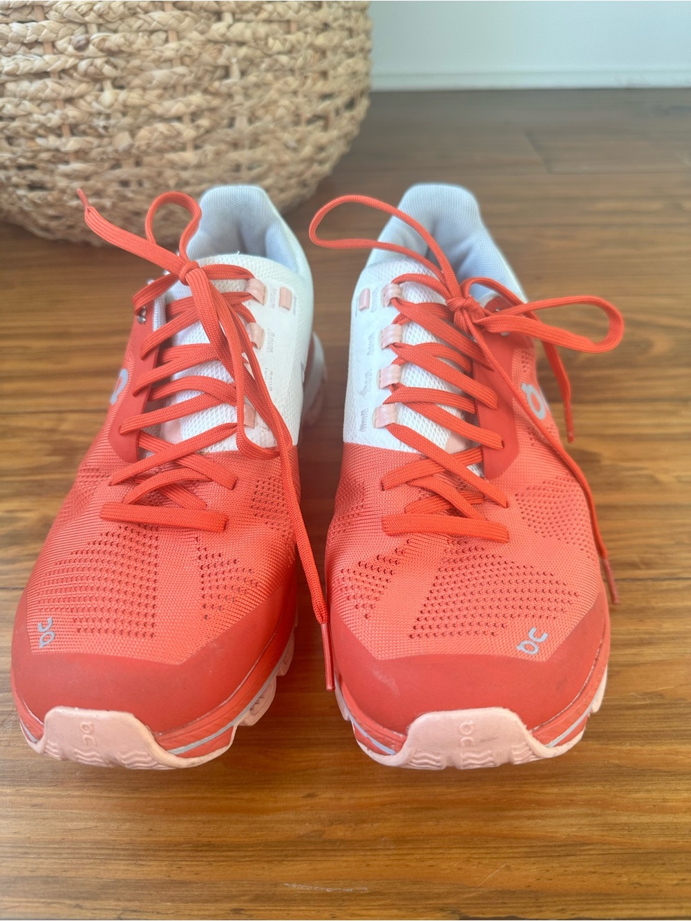 On Running Women's Red/Orange  and White Sneakers